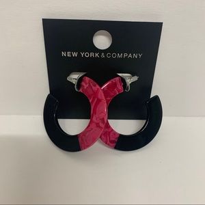 NewYork&Co acrylic flat color block earrings
